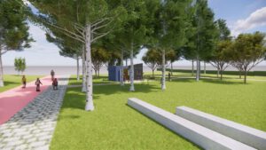 Sportbieb vanaf fietspad